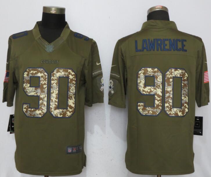Men Dallas cowboys 90 Lawrence Green Nike Salute To Service Limited NFL Jerseys
